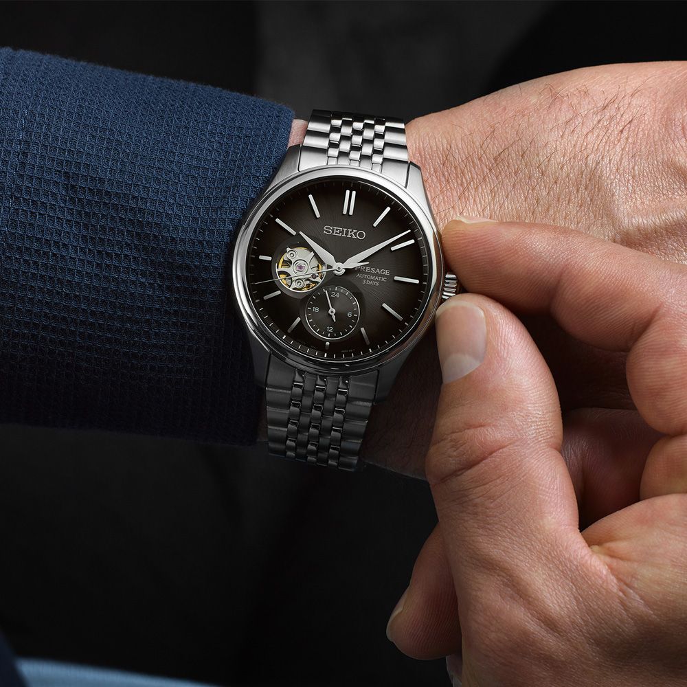 SEIKO 精工 PRESAGE 工藝 開芯機械腕錶 618 年中慶 禮物 (6R5J-00C0D/SPB471J1)