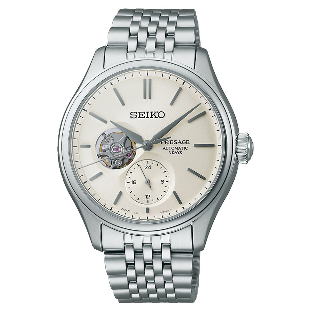 SEIKO 精工   Presage經典系列 職人美學小鏤空機械錶-米白40.2mm_SK028 SPB469J1/6R5J-00C0S