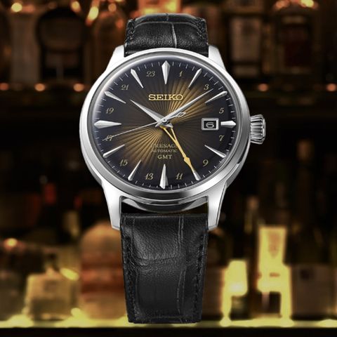 SEIKO 精工 Presage 調酒師 GMT機械錶-40.5mm(SSK039J1/4R34-00J0Q)