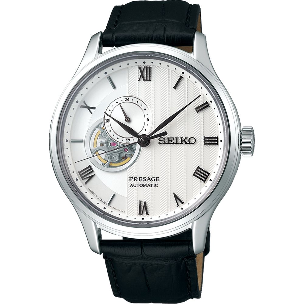 SEIKO 精工 Presage 沉穩風格羅馬開芯機械錶-41mm 4R39-00W0P/SSA379J1_SK040