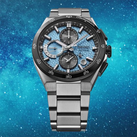 SEIKO 精工 ASTRON 限量星空GPS衛星定位雙時區鈦金屬手錶 SSH157J1 5X83-0AC0B