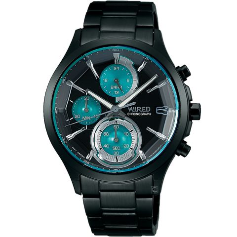 SEIKO旗下 WIRED 日系品牌三眼計時腕錶(VR33-0AA0G)綠 AY8010X1