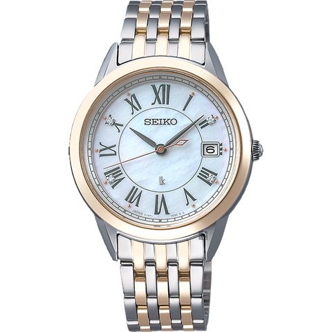 SEIKO 精工 LUKIA 太陽能真鑽女錶-33m V147-0CR0KS SUT396J1