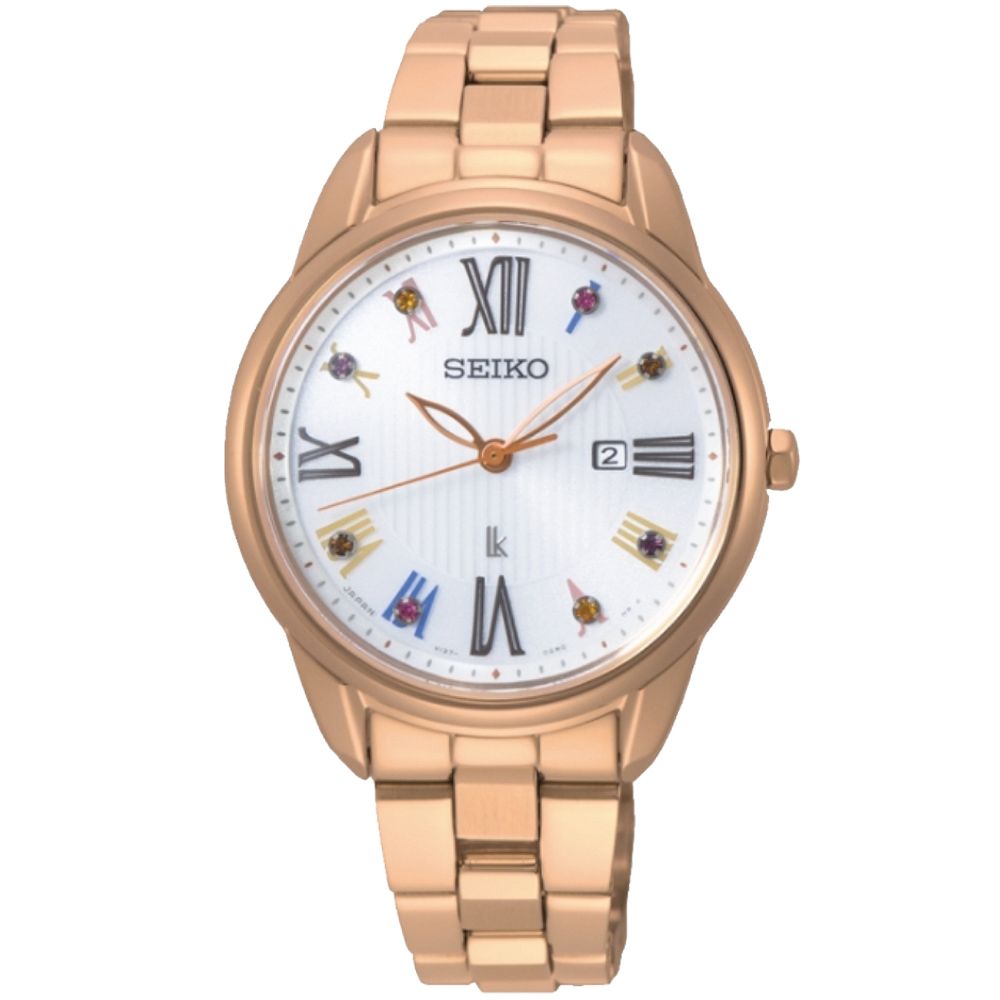 SEIKO 精工 Lukia 太陽能 彩鑽時尚腕錶 618 年中慶 禮物 (SUT368J1/V137-0DC0G)