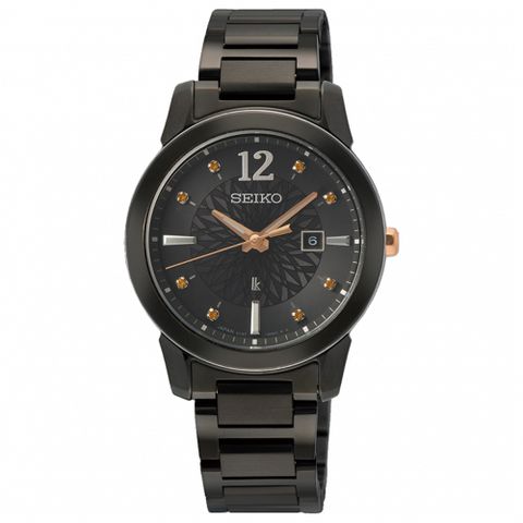 SEIKO 精工 LUKIA 自信魅力太陽能女錶-黑/31mm V137-0DK0SD(SUT433J1)