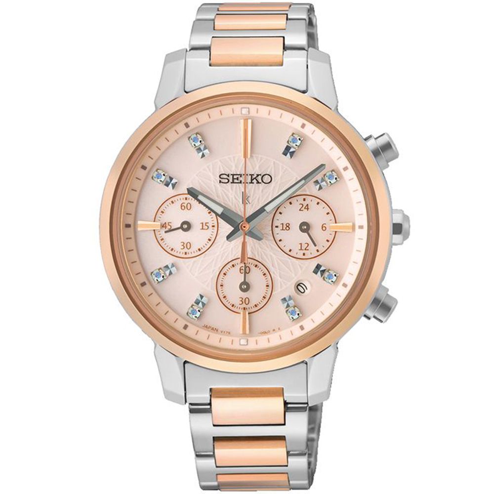 SEIKO 精工 Lukia太陽能 計時腕錶 七夕 情人節 禮物 送禮 推薦 (SSC908J1/V175-0FC0K)