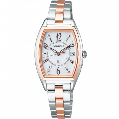 SEIKO 精工 LUKIA 鈦金屬 太陽能 電波女錶(SSQW054J/1B32-0AJ0KS)-28mm