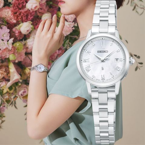 SEIKO 精工 LUKIA x edenworks 限量花藝太陽能電波女錶(1B32-0AZ0S/SSVW207J)27.5mm