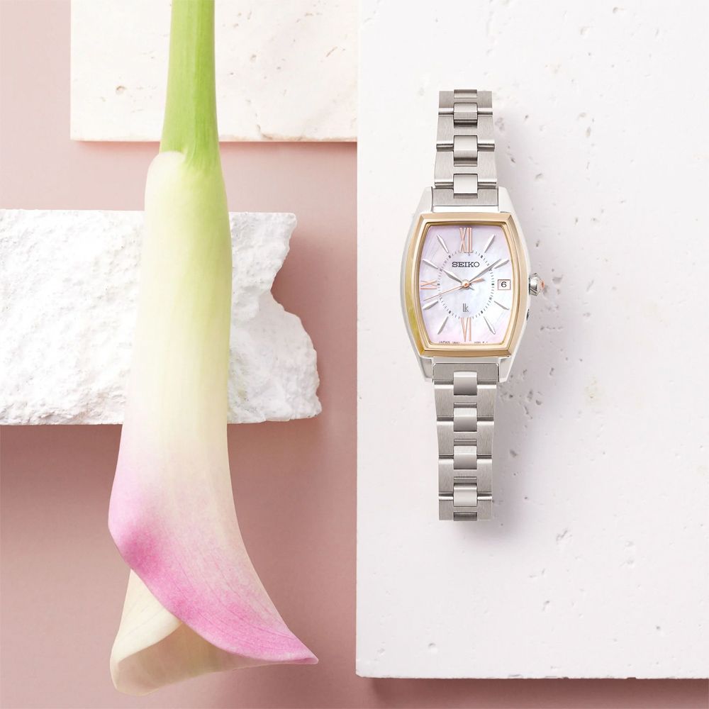 SEIKO 精工LUKIA 日本主打款太陽能電波鈦金屬女錶SSQW076J 1B32