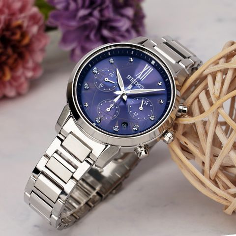 SEIKO 精工 LUKIA 王淨推薦款 太陽能計時女錶 SSC921J1 V175-0FC0B