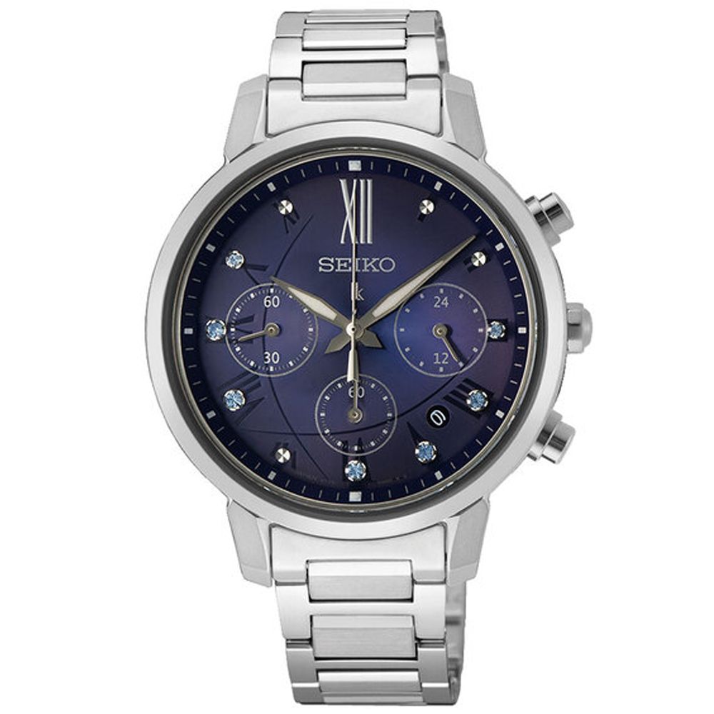 SEIKO 精工 Lukia 王淨 太陽能計時腕錶 618 年中慶 禮物 (SSC921J1/V175-0FC0B)