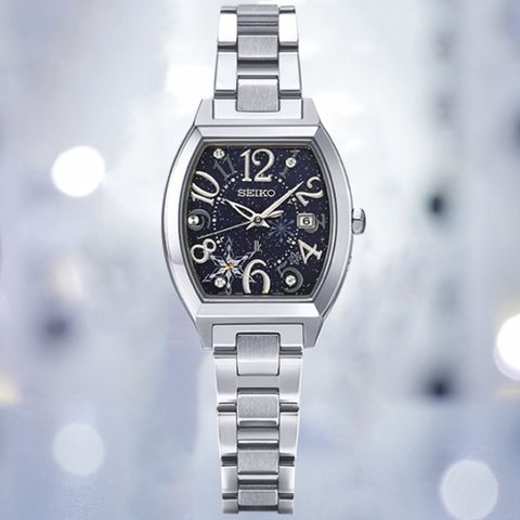 SEIKO 精工 Lukia系列 太陽能電波 時尚優雅腕錶 27.7mm (1B32-0BD0B/SSVW221J)