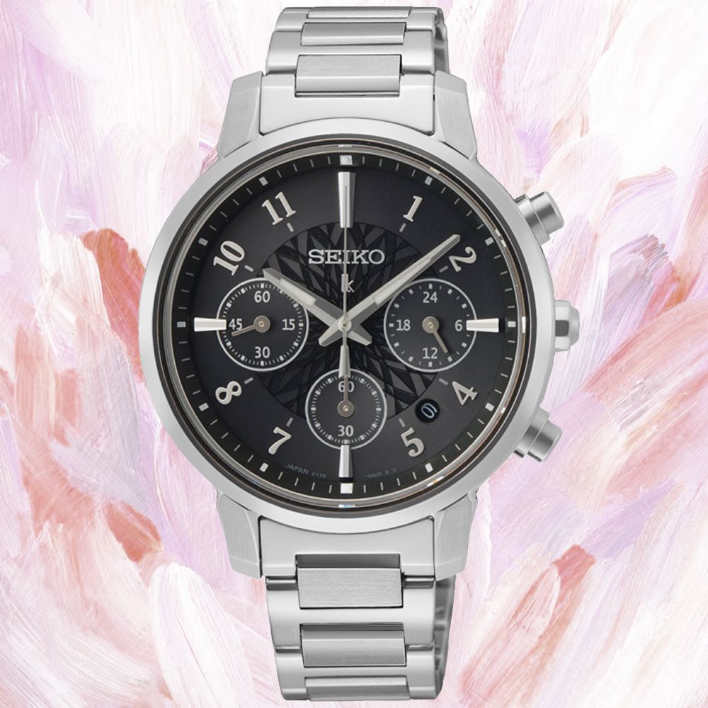SEIKO 精工 Lukia 內斂黑 太陽能計時腕錶 618 年中慶 禮物 (V175-0FC0D/SSC905J1)