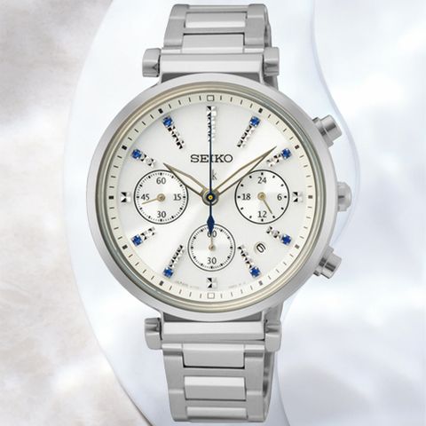 SEIKO 精工 Lukia系列 太陽能 時尚計時腕錶 36.2mm (V175-0DY0U/SSC901J1)