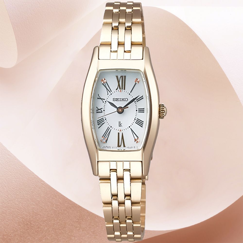 SEIKO 精工 Lukia 太陽能 酒桶型 真鑽腕錶 618 年中慶 禮物 (V117-0EE0U/SUP442J1)
