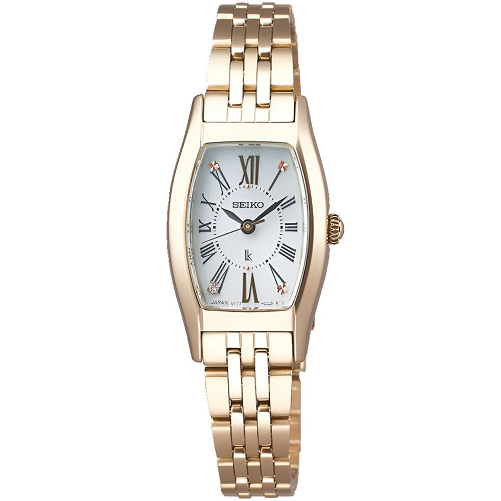 SEIKO 精工 Lukia 太陽能 酒桶型 真鑽腕錶 618 年中慶 禮物 (V117-0EE0U/SUP442J1)