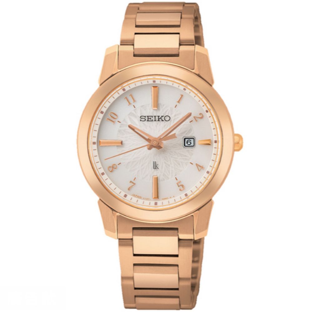 SEIKO 精工 Lukia 太陽能 綻放腕錶 618 年中慶 禮物 (V137-0DK0P/SUT418J1)