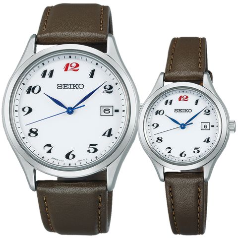 618購物節★送好禮SEIKO 精工 Laurel 製錶110周年紀念 限量 太陽能情侶手錶 對錶 V157-0DV0J+V137-0DN0J