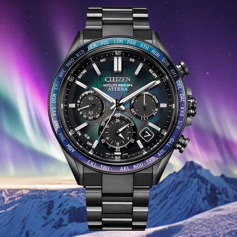 CITIZEN 星辰 GENTS 宇宙幻彩限量 光動能 鈦金屬 GPS衛星對時計時腕錶 CC4057-60E