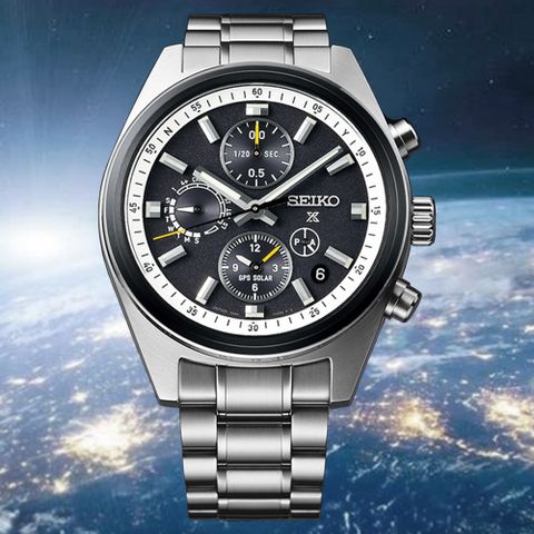 SEIKO 精工 Prospex GPS衛星對時 太陽能雙時區計時腕錶-黑_SK028 SSH167J1/5X83-0AH0D