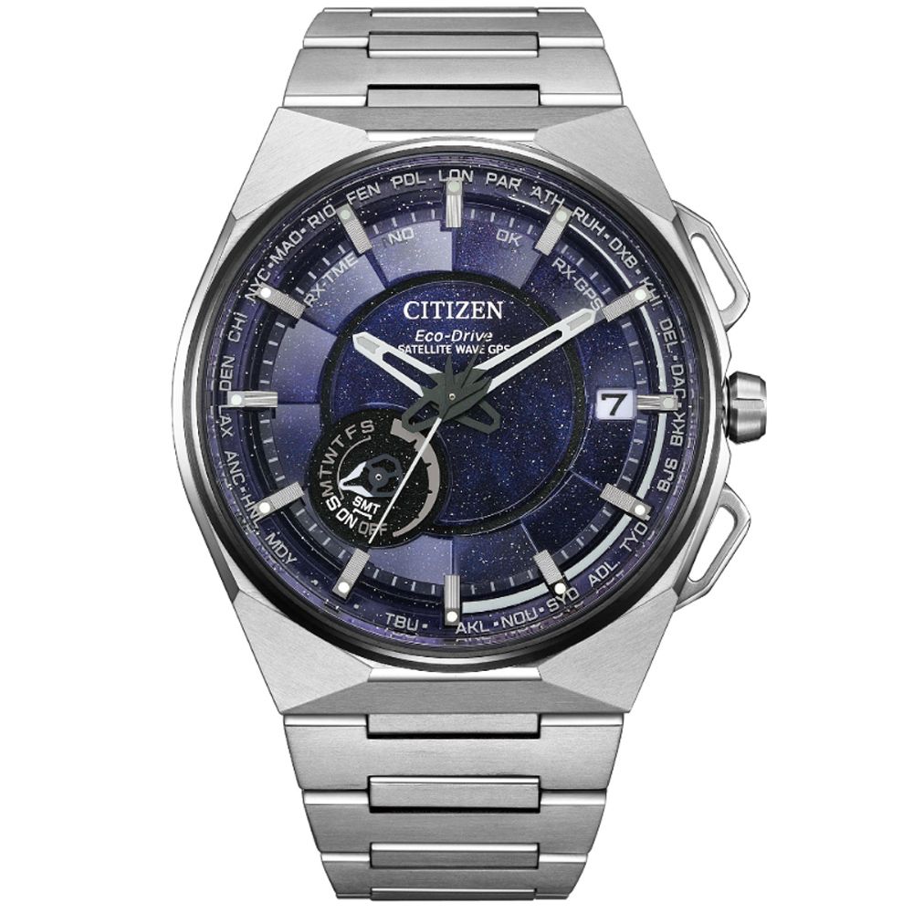 CITIZEN 星辰 GENTS系列 Satellite Wave X 限量 星際藍 GPS 光動能腕錶 618 年中慶 禮物 45.4mm/CC3097-52L