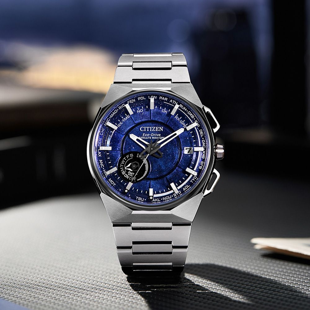 CITIZEN 星辰 GENTS系列 Satellite Wave X 限量 星際藍 GPS 光動能腕錶 618 年中慶 禮物 45.4mm/CC3097-52L