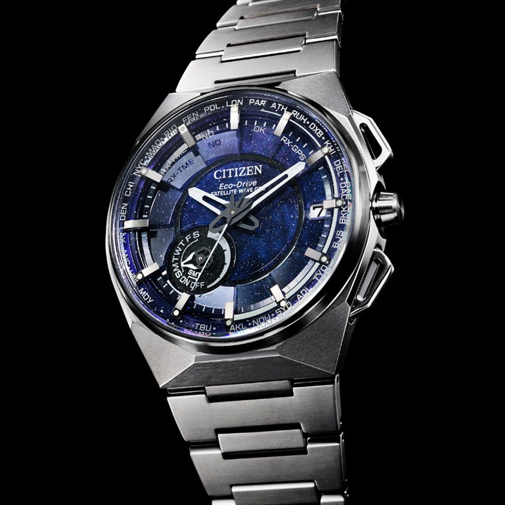 CITIZEN 星辰 GENTS Satellite Wave X 限量 鈦金屬GPS衛星對時錶-藍 CC3097-52L