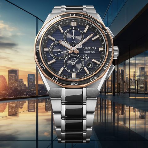 SEIKO 精工 Astron 限量 GPS衛星定位 鈦金屬太陽能計時手錶(SSH180J1/5X83-0AR0D)