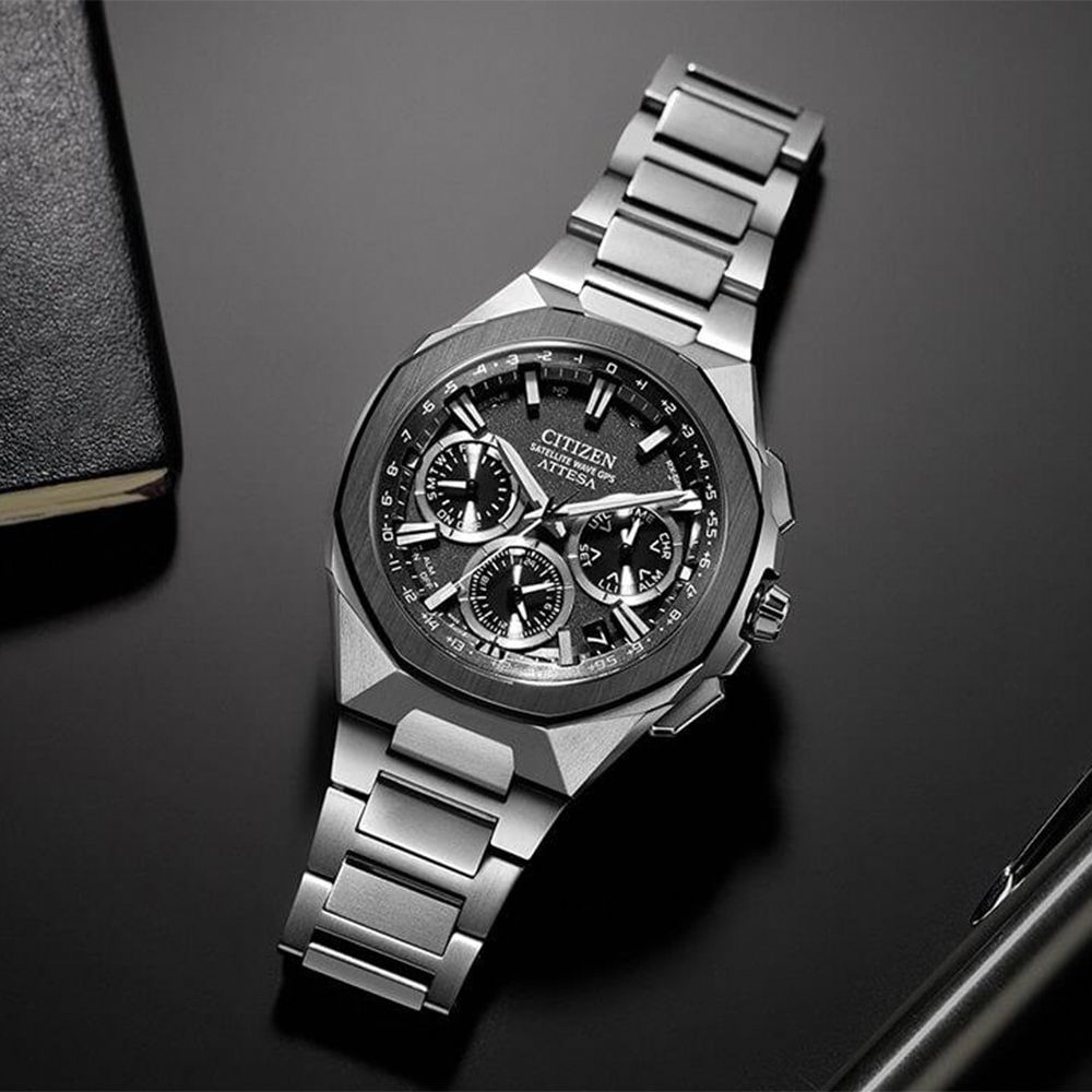 CITIZEN 星辰 限量 鈦 八角 GPS衛星對時光動能計時手錶 CC4104-53E