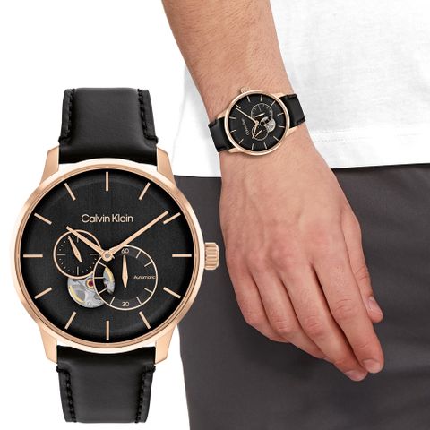 618購物節★精選推薦Calvin Klein CK 紳士小鏤空機械手錶-42mm 25200074