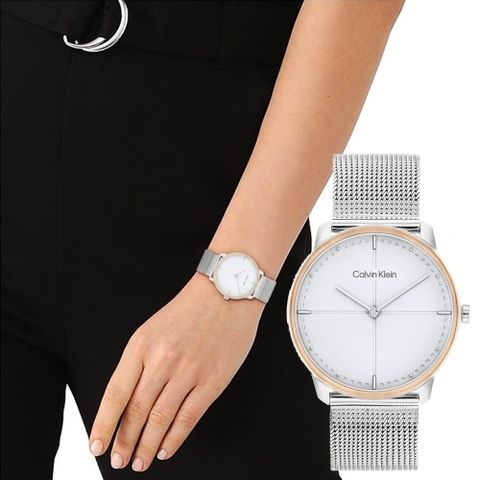 母親感恩月▼送禮推薦Calvin Klein CK Expression系列 時尚米蘭雙針中性手錶-35mm 25200157