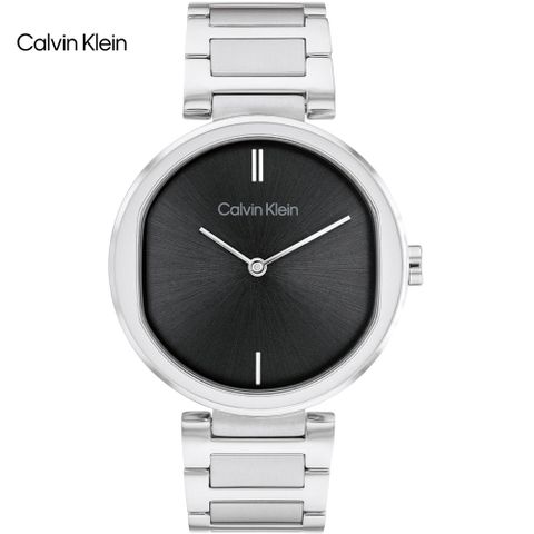 Calvin Klein 典雅簡約時尚腕錶/黑X銀/36mm/CK25200249