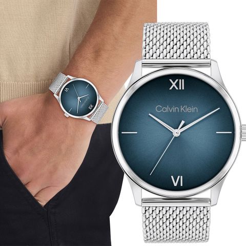 母親感恩月▼送禮推薦Calvin Klein 凱文克萊 CK Ascend 漸層米蘭帶手錶-43mm(25200450)