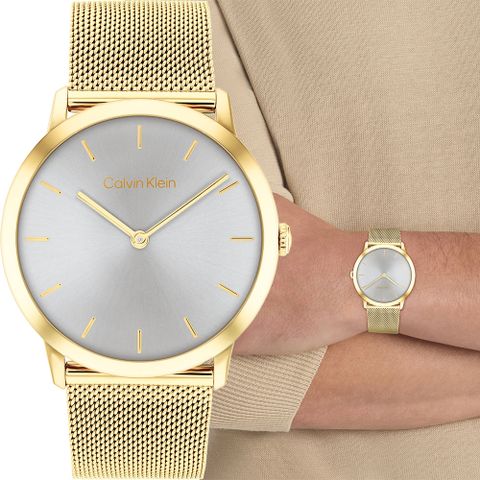 母親感恩月▼送禮推薦Calvin Klein 凱文克萊 CK Exceptional 中性錶 米蘭帶手錶-37mm(25300003)