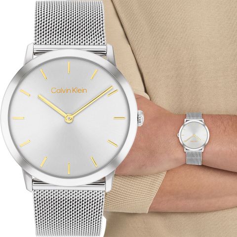 母親感恩月▼送禮推薦Calvin Klein 凱文克萊 CK Exceptional 中性錶 米蘭帶手錶-37mm(25300001)