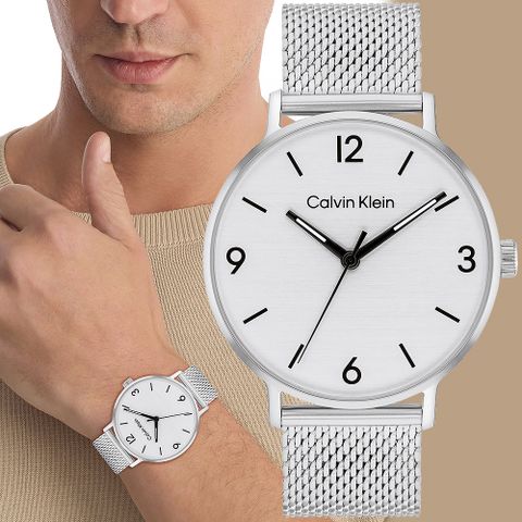 618購物節★精選推薦Calvin Klein 凱文克萊 CK Modern 米蘭帶手錶-42mm(25200433)