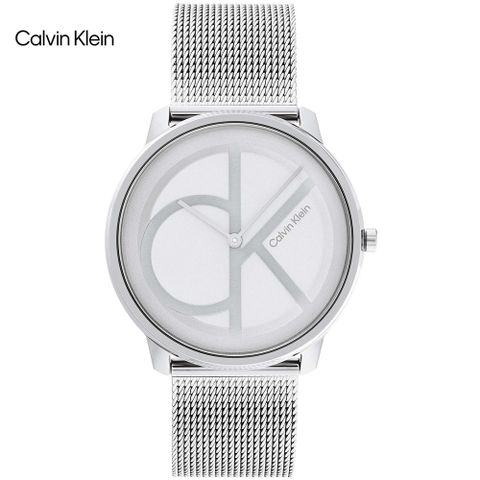 Calvin Klein 凱文克萊 經典LOGO米蘭帶時尚腕錶/銀/40mm/CK25200027