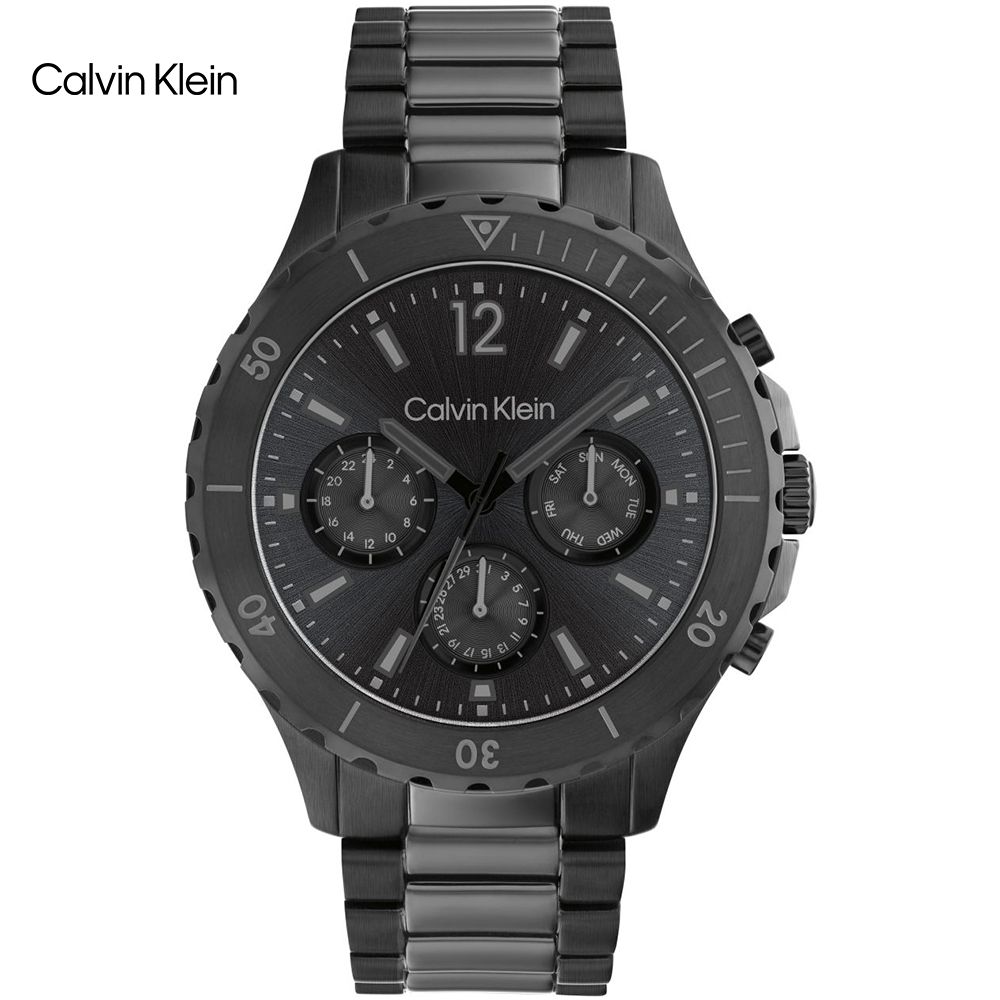 Calvin Klein 凱文克萊 潛水風格時尚腕錶/黑/44mm/CK25200117