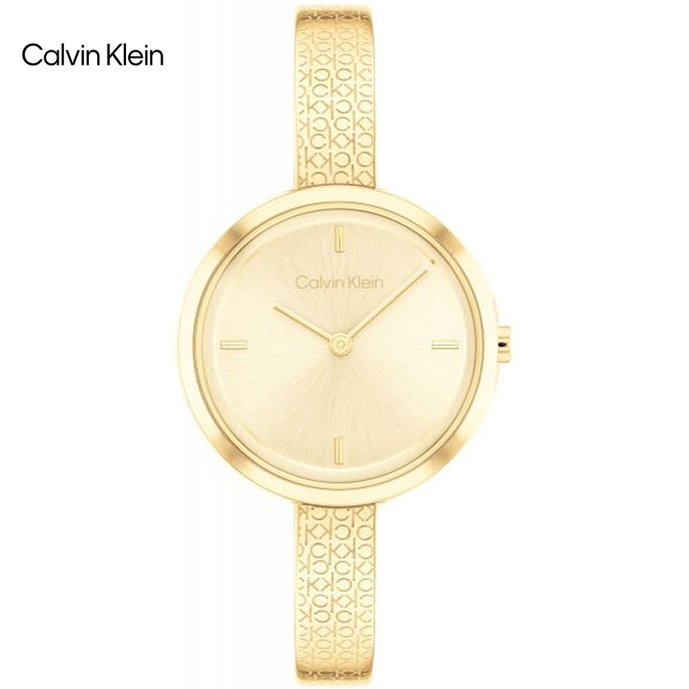 Calvin Klein 凱文克萊 典雅氣質手環式腕錶/金/30mm/CK25200182