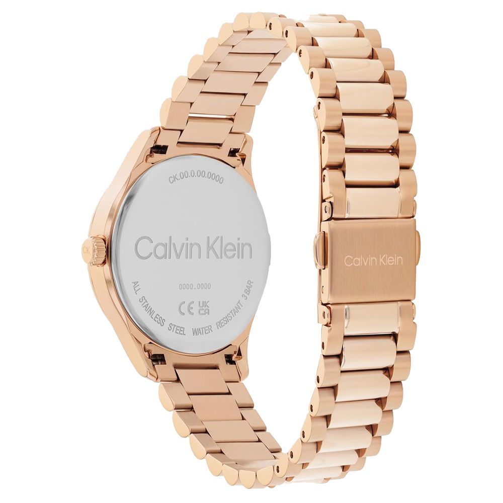 Calvin Klein 凱文克萊 經典LOGO時尚腕錶/紅X玫瑰金/31mm/CK25200347