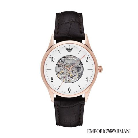 EMPORIO ARMANI 貝達系列鏤空時尚精品機械腕錶(AR1920)