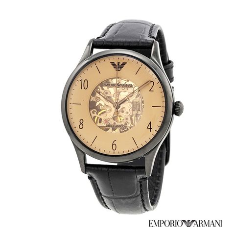 買就送精品皮帶EMPORIO ARMANI 貝達系列鏤空時尚精品機械腕錶(AR1923)