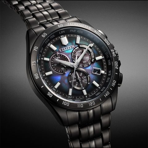 CITIZEN 星辰 100週年限量宇宙幻彩 光動能電波手錶 LAYERS of TIME Promaster(CB5878-56E)