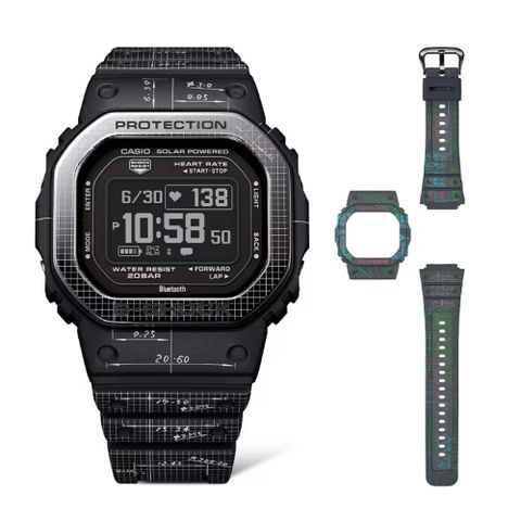 CASIO 卡西歐 G-SHOCK 太陽能x藍牙連線 聯名設計 多功能電子套錶 雙11 特惠 GMW-B5000EH-1