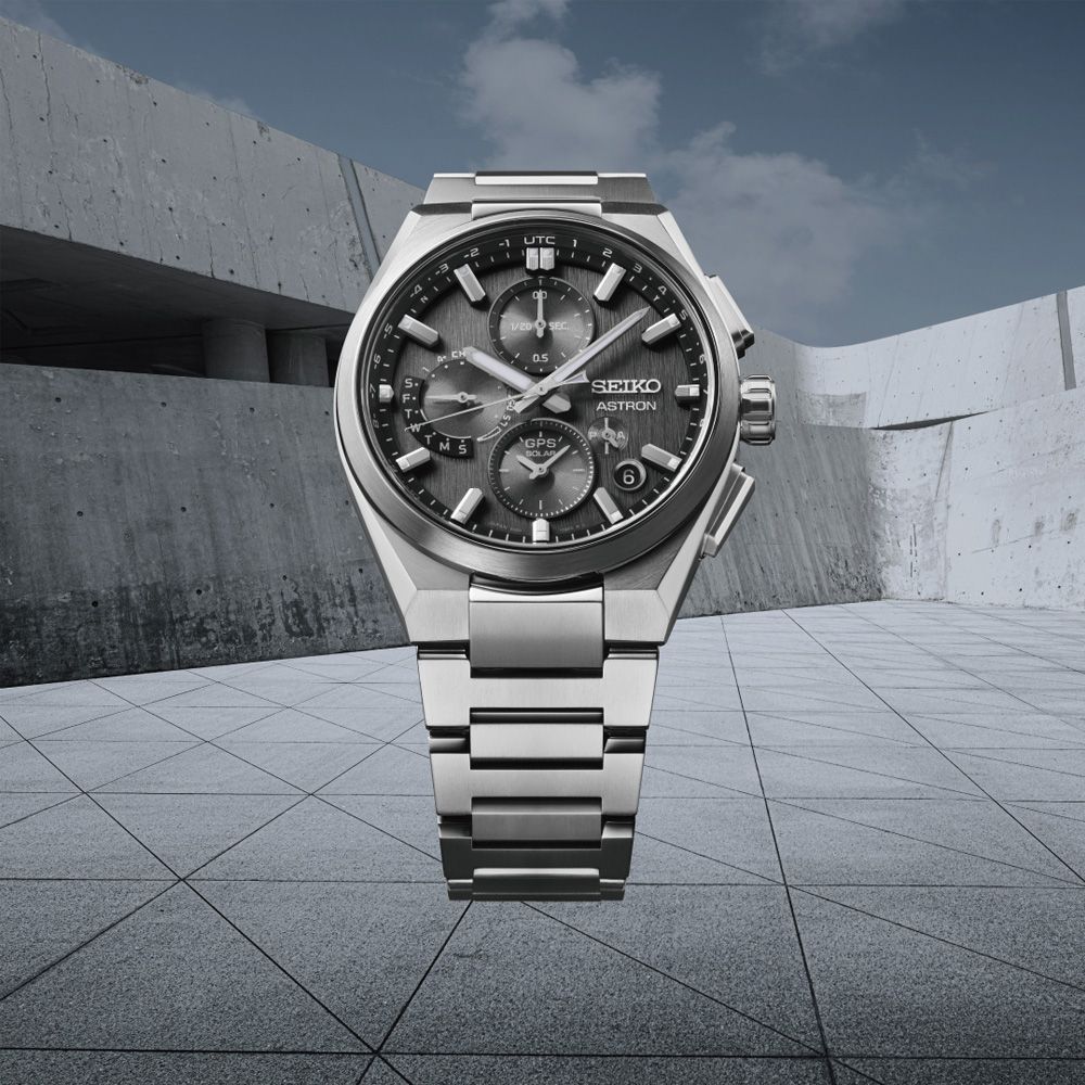 SEIKO 精工 Astron 太陽能 GPS 鈦金屬 雙時區計時腕錶 母親節 禮物 推薦 (5X83-0AE0D/SSH163J1)