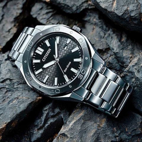 CITIZEN 星辰錶  光動能 八角形 日期 夜光 男錶 手錶-BM7630-80E