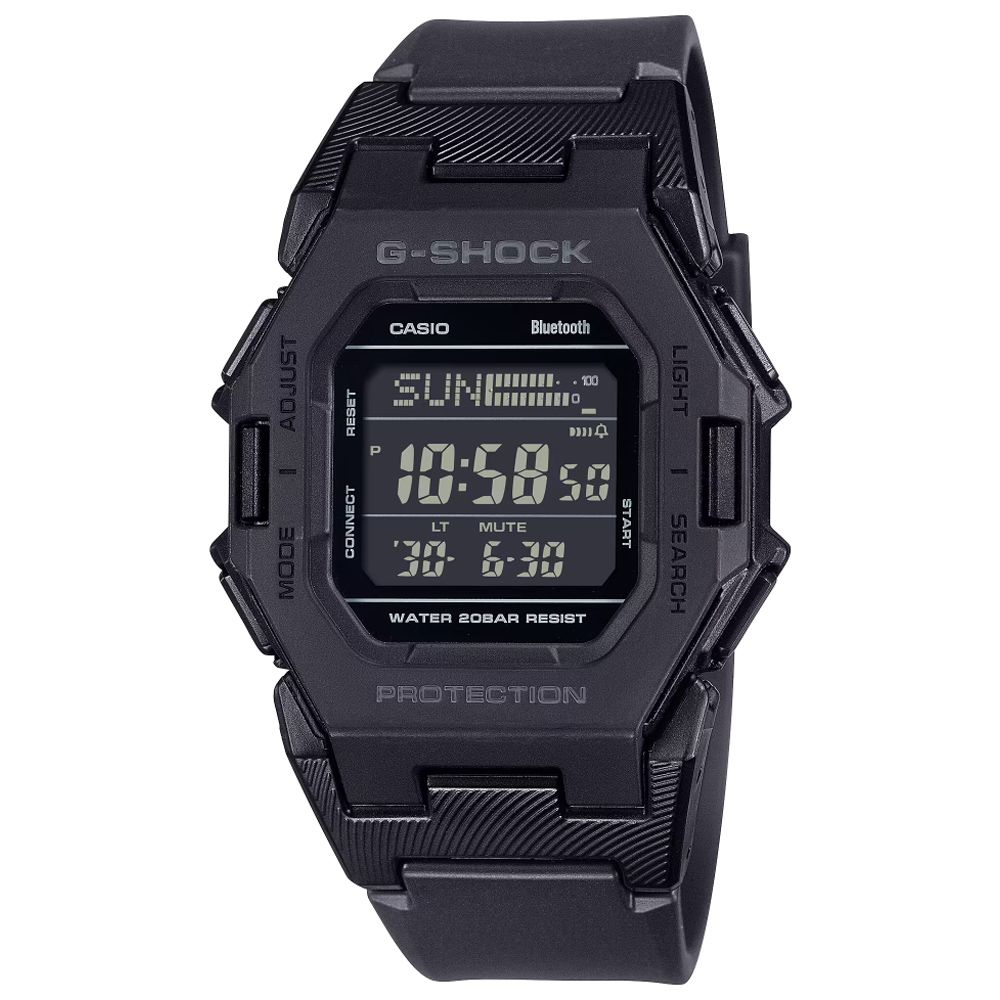 CASIO 卡西歐 G-SHOCK 藍牙連線 計步電子腕錶-黑 交換禮物 聖誕節 GD-B500-1