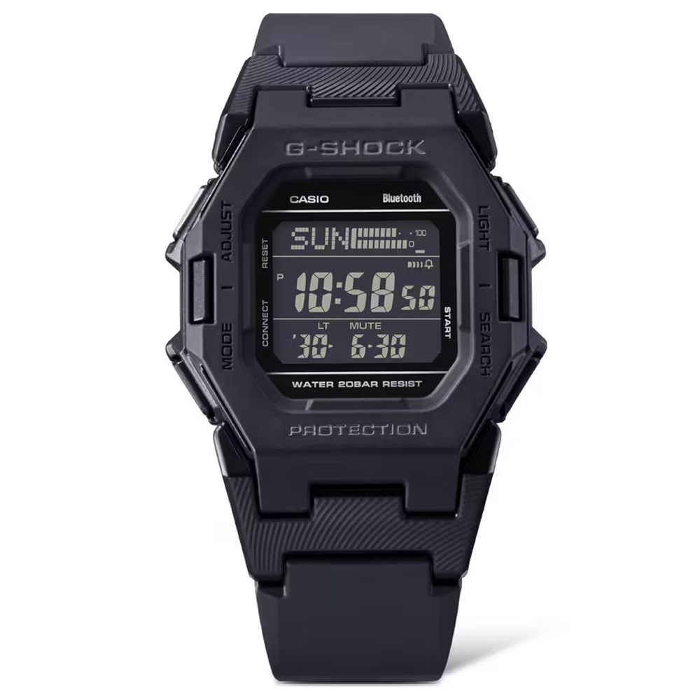 CASIO 卡西歐 G-SHOCK 藍牙連線 計步電子腕錶-黑 交換禮物 聖誕節 GD-B500-1