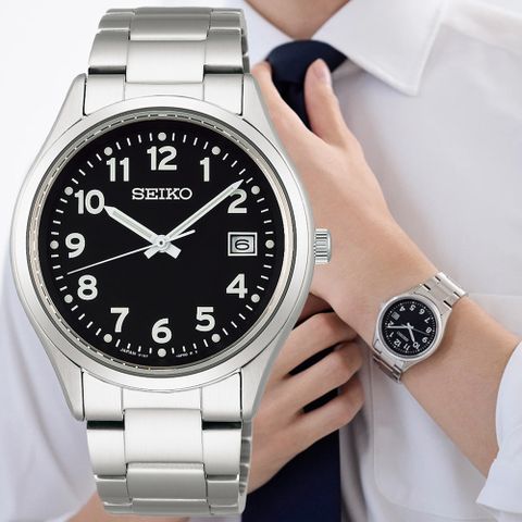SEIKO 精工 CS系列 太陽能 簡約日系腕錶 38.7mm (V157-0DX0D/SBPX155J)