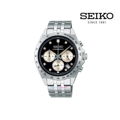 SEIKO 精工 SBTR047J 鋼錶帶 三眼 計時 手錶 41mm 8T63-02R0D 公司貨